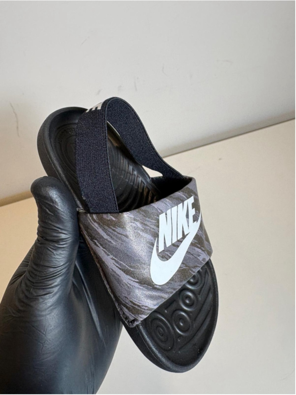Nike Sunray Kids Sandals Black Gray Camo Toddler Size 6C #F